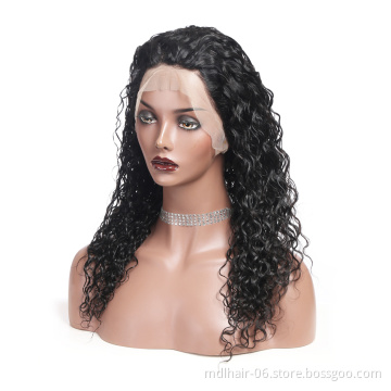 Wholesale Lace Frontal Wig Water Wave Unprocessed Cuticle Aligned Hair Brazilian Human Hair Lace Front Wigs For Black Women